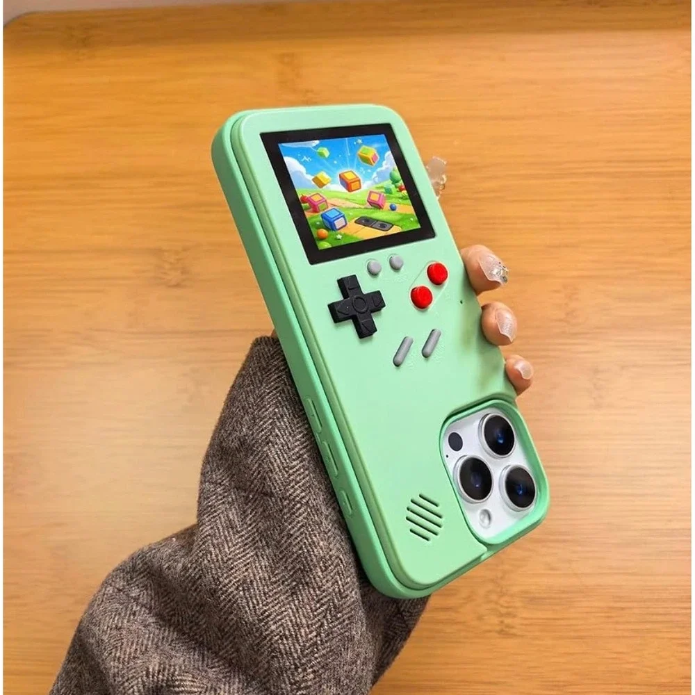 Game Phone Case for iPhone 13 Pro Retro 36 Classic Games Green NEW